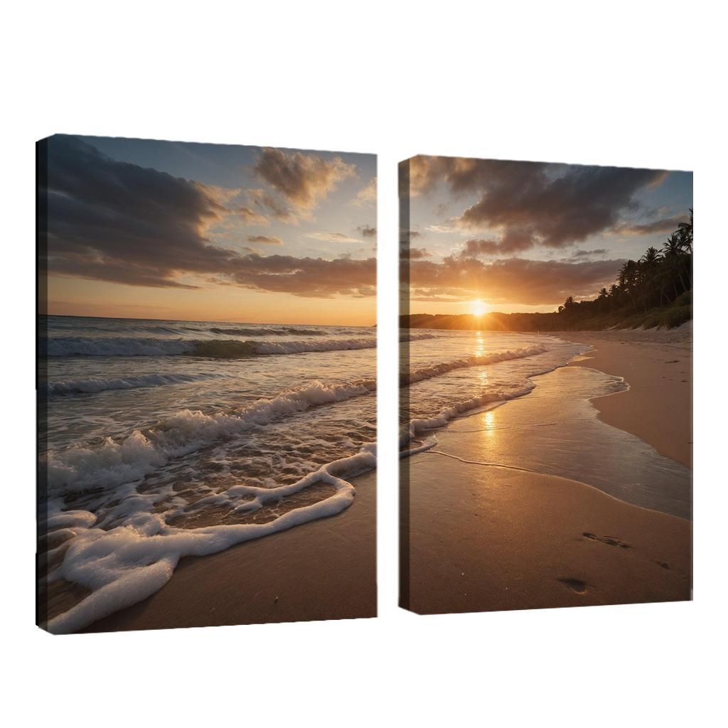 The Golden Shores Of Sunset Beach Art Trends