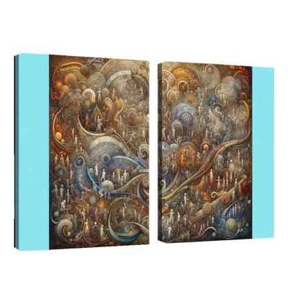 Interwoven Stories of Existence 2 Piece HD Canvas Wall Art-Original Frame