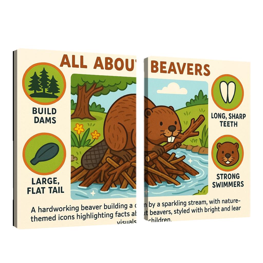 Brave Beaver Explorer Premium Artwork Frames