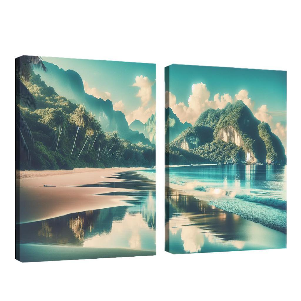 Tranquil Waters Beach Premium Artwork Frames