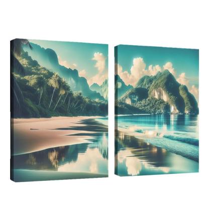 Tranquil Waters Beach Premium Artwork Frames