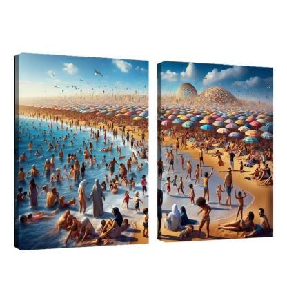 Sun-kissed Shore Custom Paintings Frame