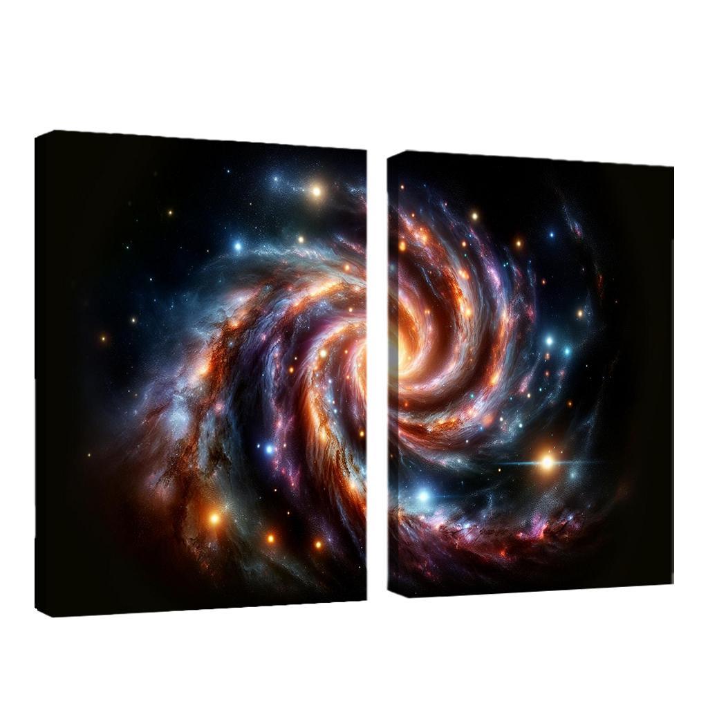 The Complex Structure Of Spiral Galaxies Abstract Paintings Frame