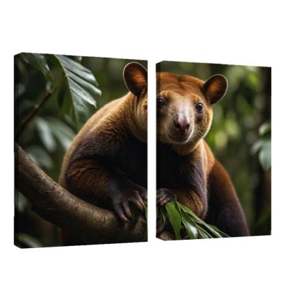 The Agile Tree Kangaroo Climbing Marvel Canvas Paintings Frame