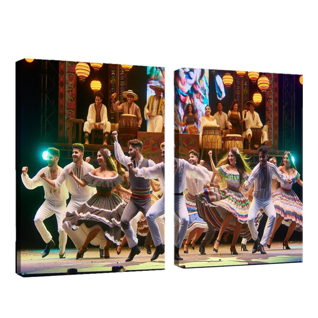 Cumbia The Dance Of Colombian Heritage Modern Paintings Frame