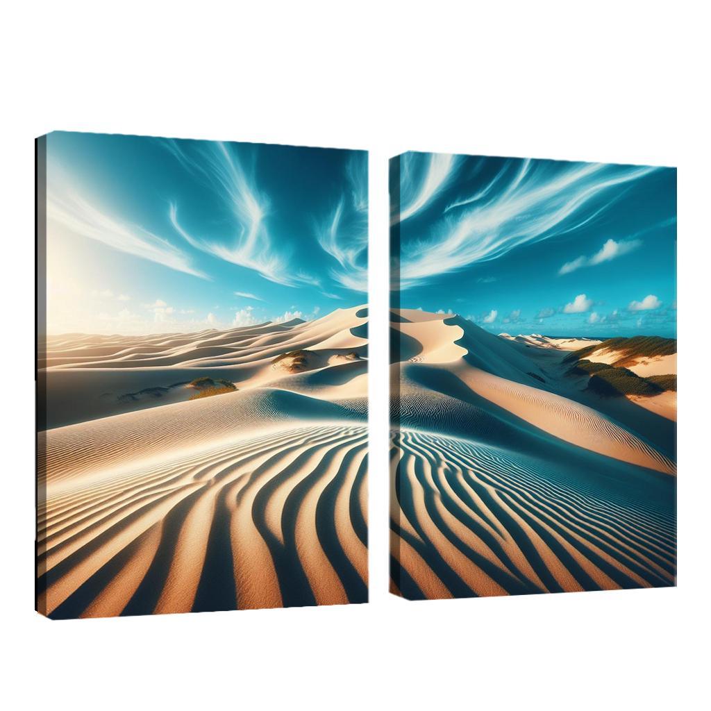 Sunlit Dunes Windswept Beauty Multi-panel Paintings