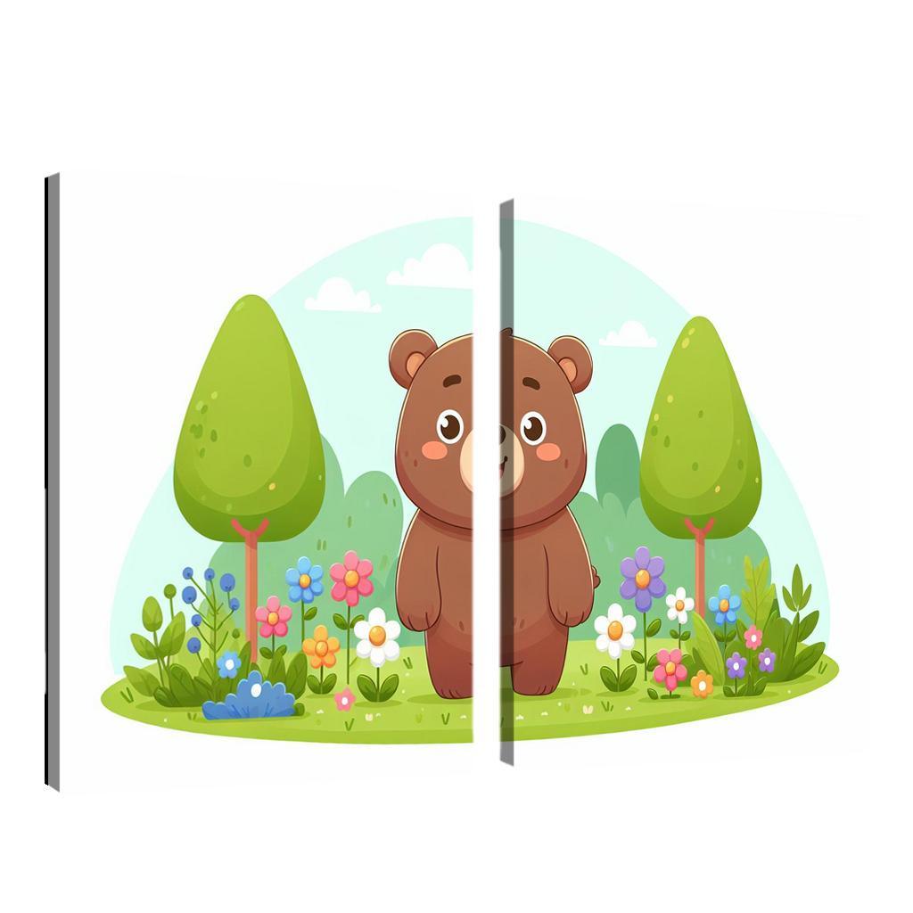 Brave Bear - Woodland Adventures Framed Paintings