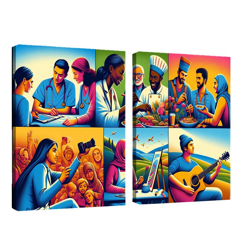 Voices Of Resilience Stories Of Refugee Empowerment Custom Paintings Frame