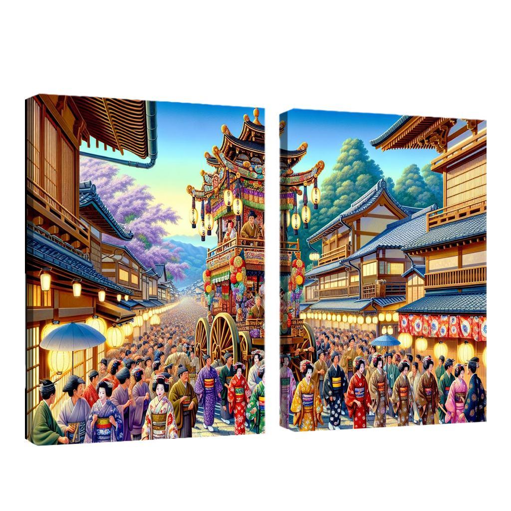 Gion Matsuri - Kyoto 2 Piece HD Canvas Wall Art-Original Frame