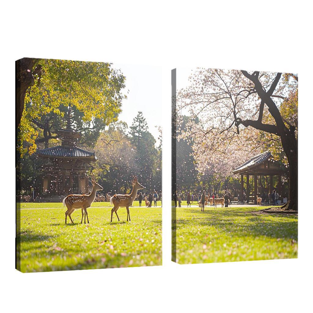 Nara Park Abstract Paintings Frame