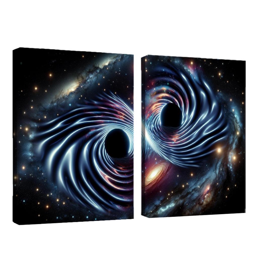 The Hidden Symphony of Gravitational Waves 2 Piece HD Canvas Wall Art-Original Frame