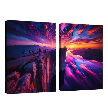 Sunset Ridge Cliffside Viewpoint Art Trends