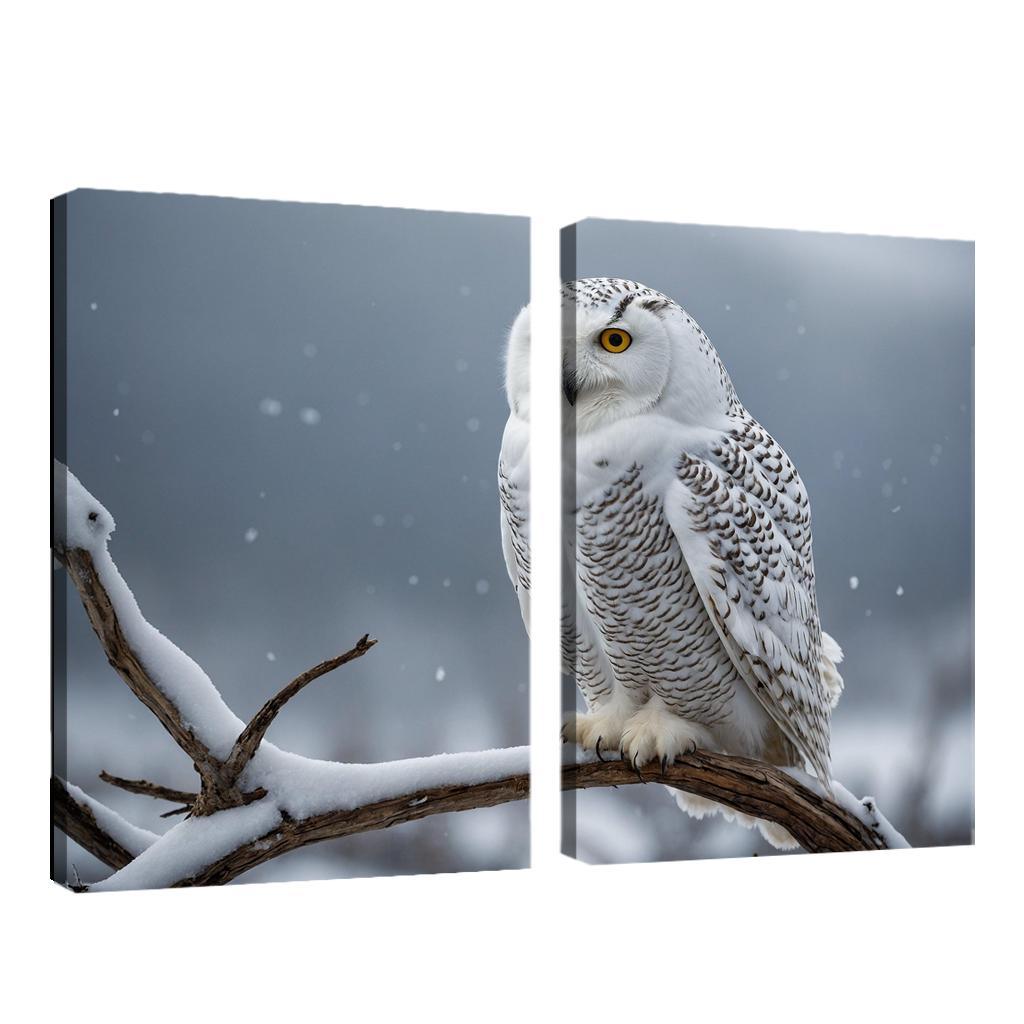 The Graceful Snowy Owl In The Arctic Framed Paintings