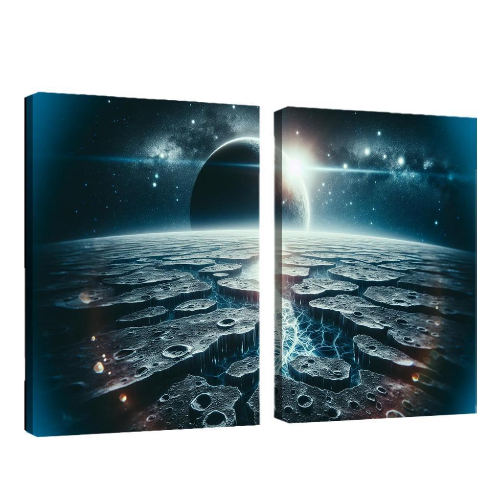 The Exploration Of Planetary Moons Abstract Paintings Frame