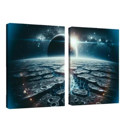 The Exploration Of Planetary Moons Abstract Paintings Frame