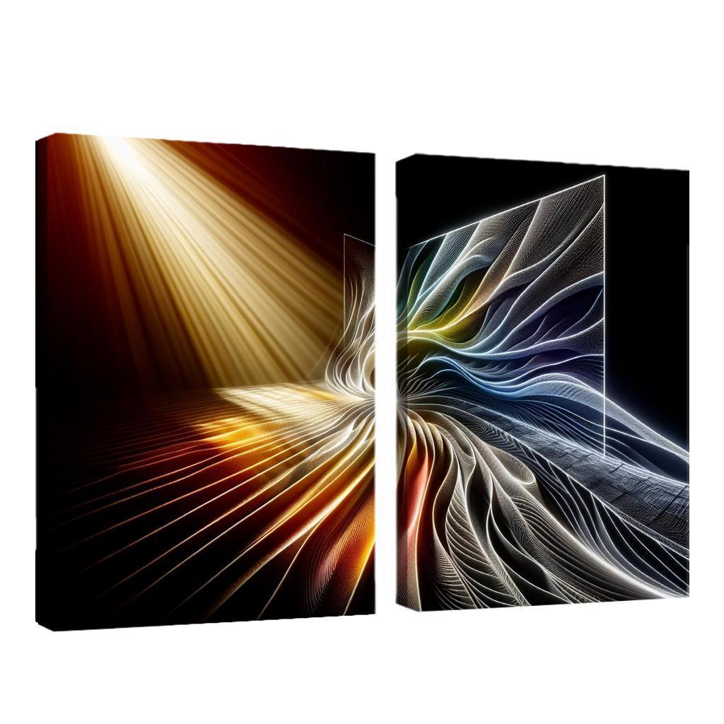 Choreography of Light and Shadow 2 Piece HD Canvas Wall Art-Original Frame