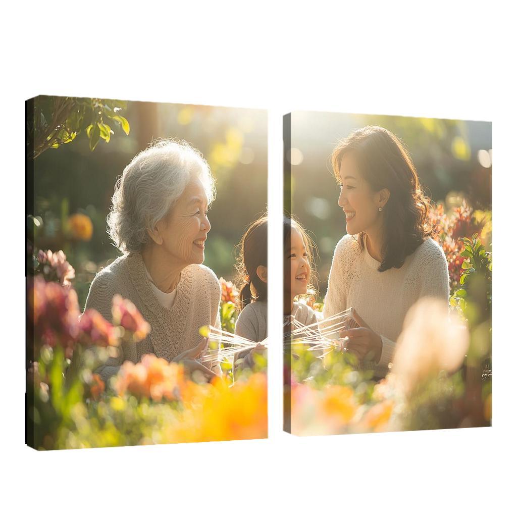 Threads Of Connection Weaving Love Through Generations Framed Paintings