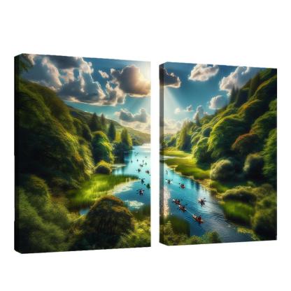 Crystal Waters Ideal For Kayaking Adventures Abstract Paintings Frame