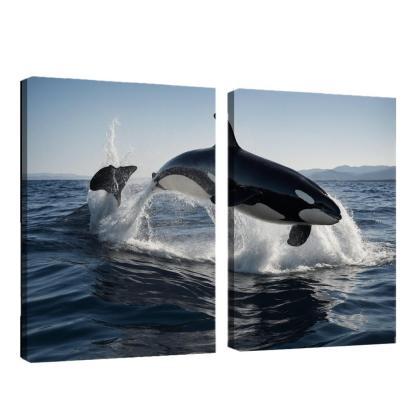 The Magnificent Orca In The Deep Ocean Framed Paintings