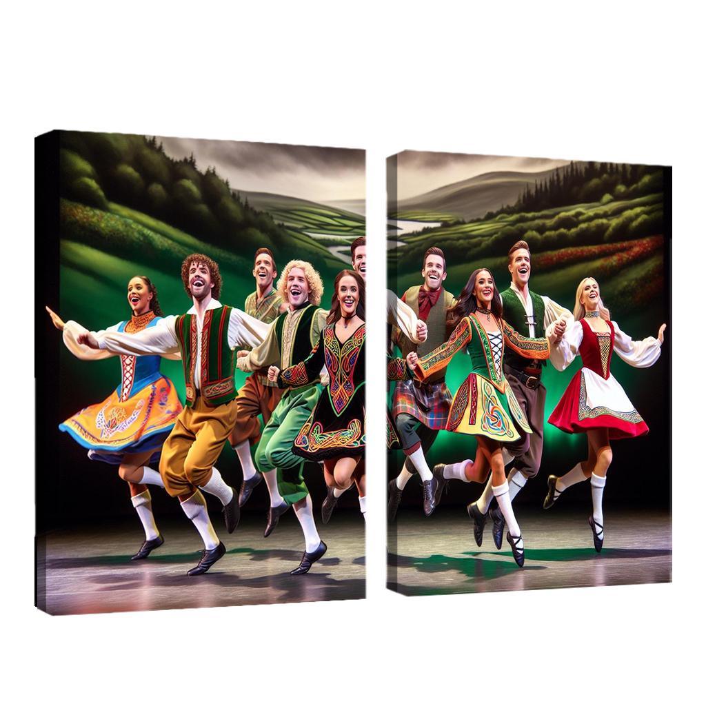 Celtic Dance The Rhythm Of The Emerald Isle Modern Paintings Frame