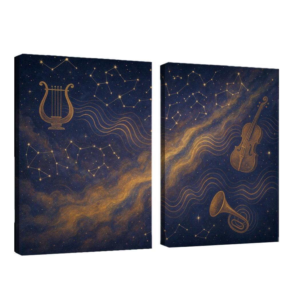 Celestial Symphony Of Inner Horizons Multi-panel Paintings