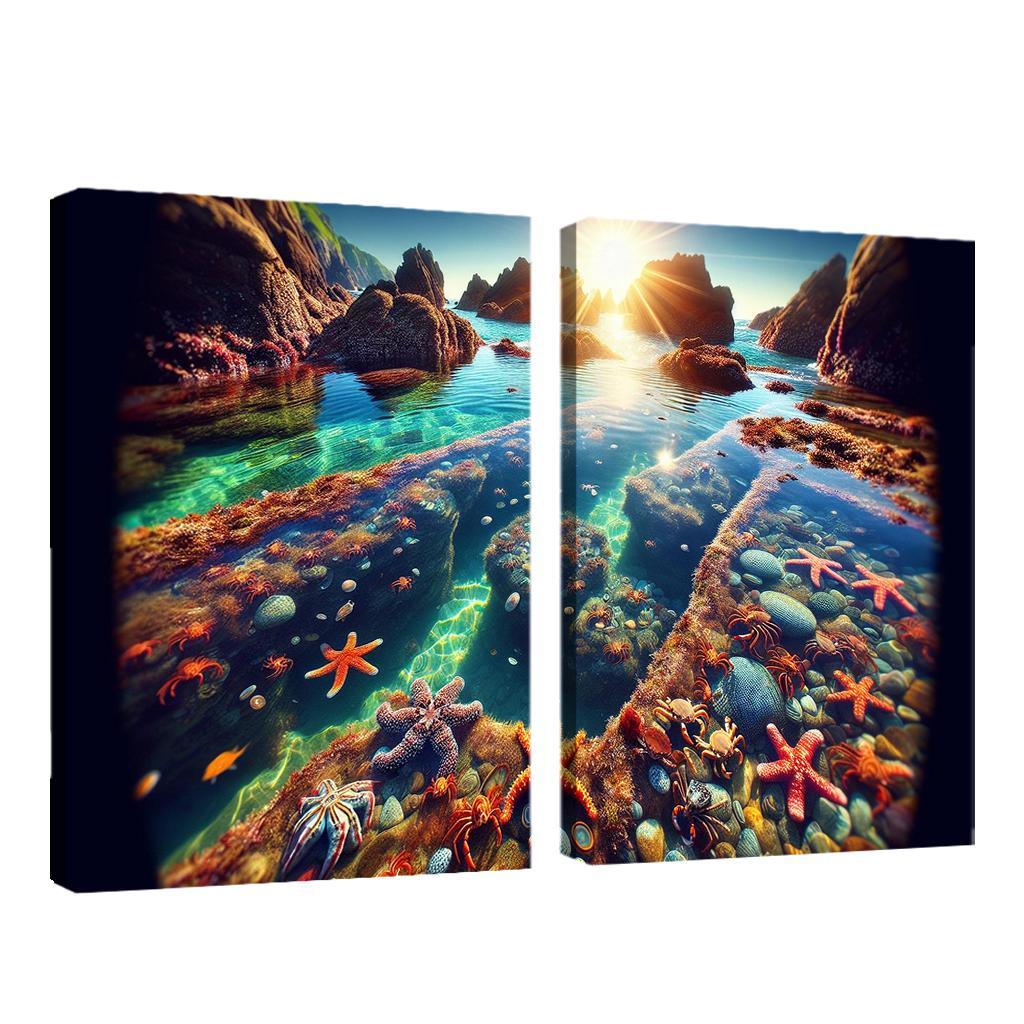 Tranquil Tide Pools Nature's Aquarium Abstract Paintings Frame