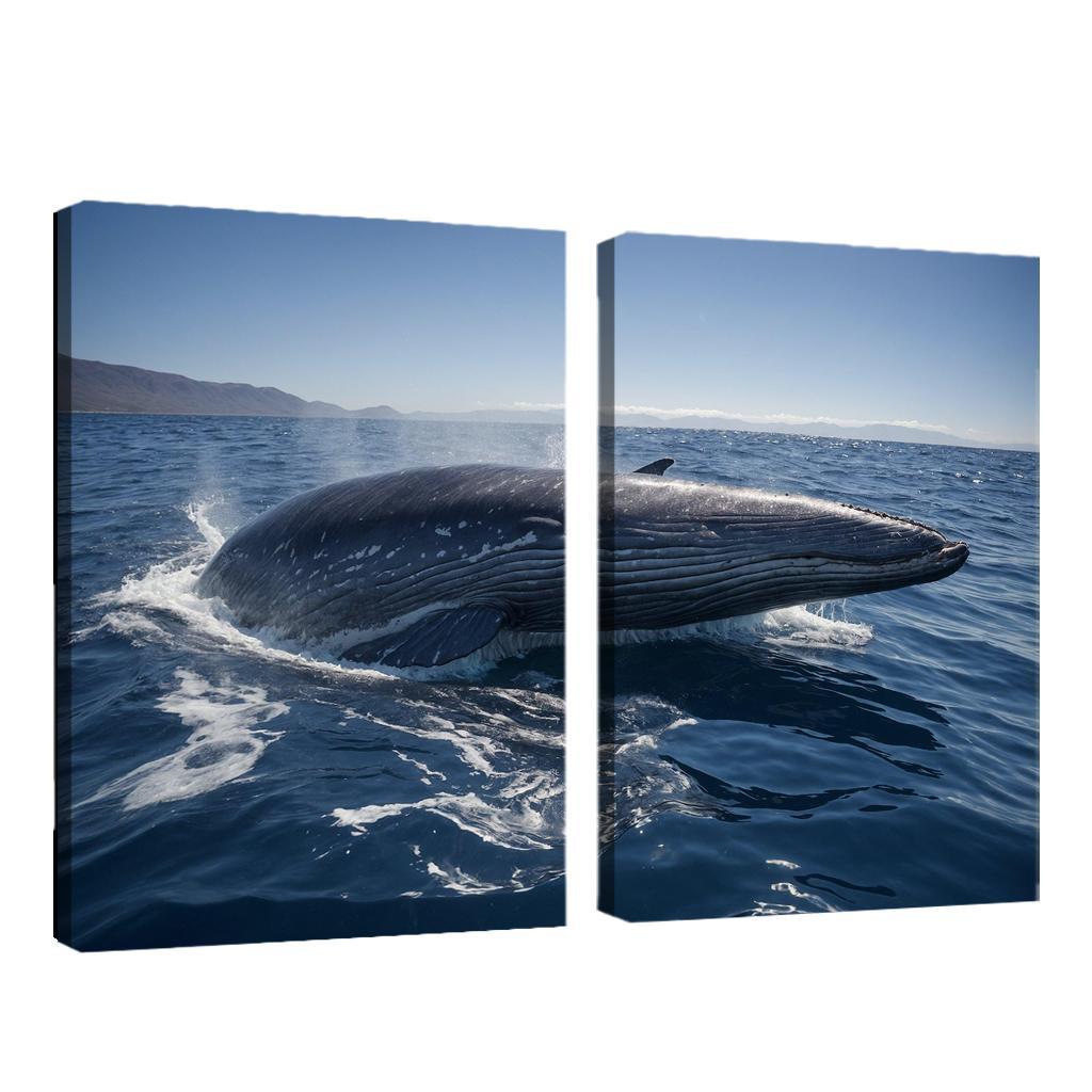 The Enigmatic Blue Whale The Largest Creature On Earth Custom Paintings Frame