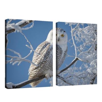 The Enchanting Snowy Owl In The Arctic Canvas Paintings Frame