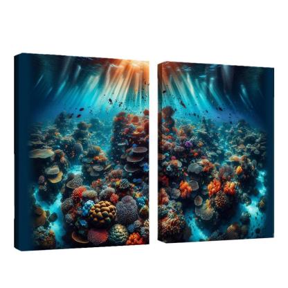 Coral Garden Underwater Paradise Custom Paintings Frame