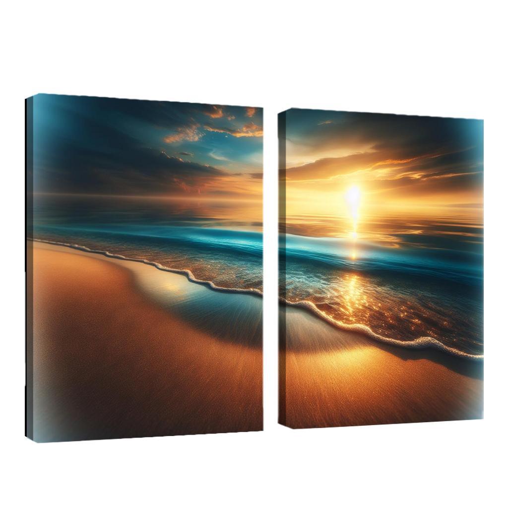 Saltwater Serenity Beach Modern Paintings Frame