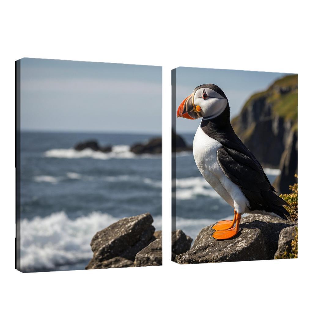 The Magnificent Puffin The Clown Of The Sea Custom Paintings Frame