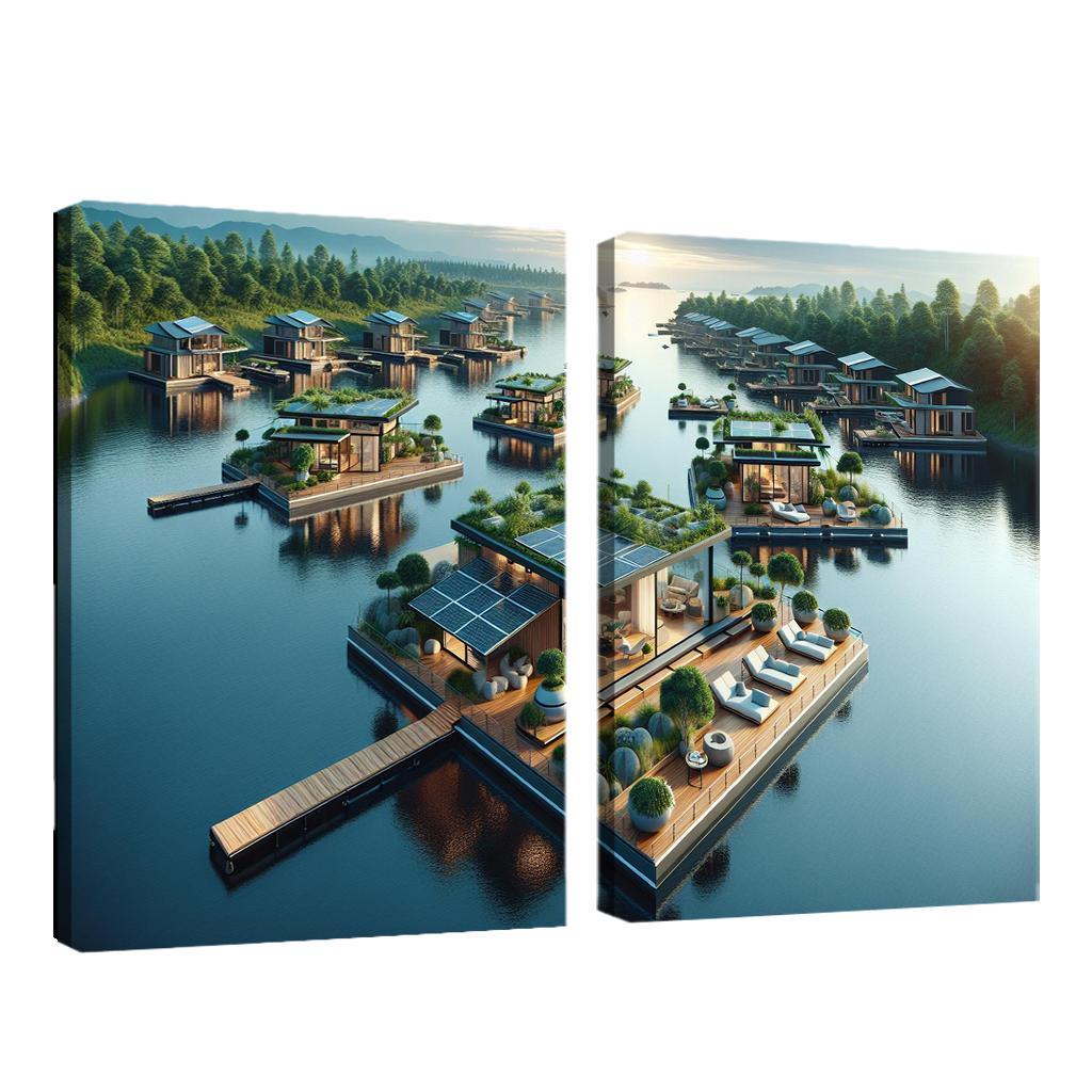 Floating Architecture Custom Paintings Frame