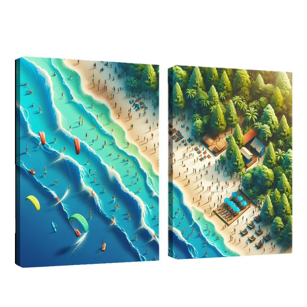 Echo Bay Adventure Beach Modern Paintings Frame