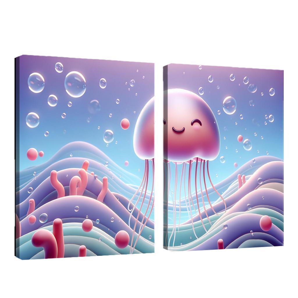 Joyful Jellyfish - Ocean Fun Framed Paintings