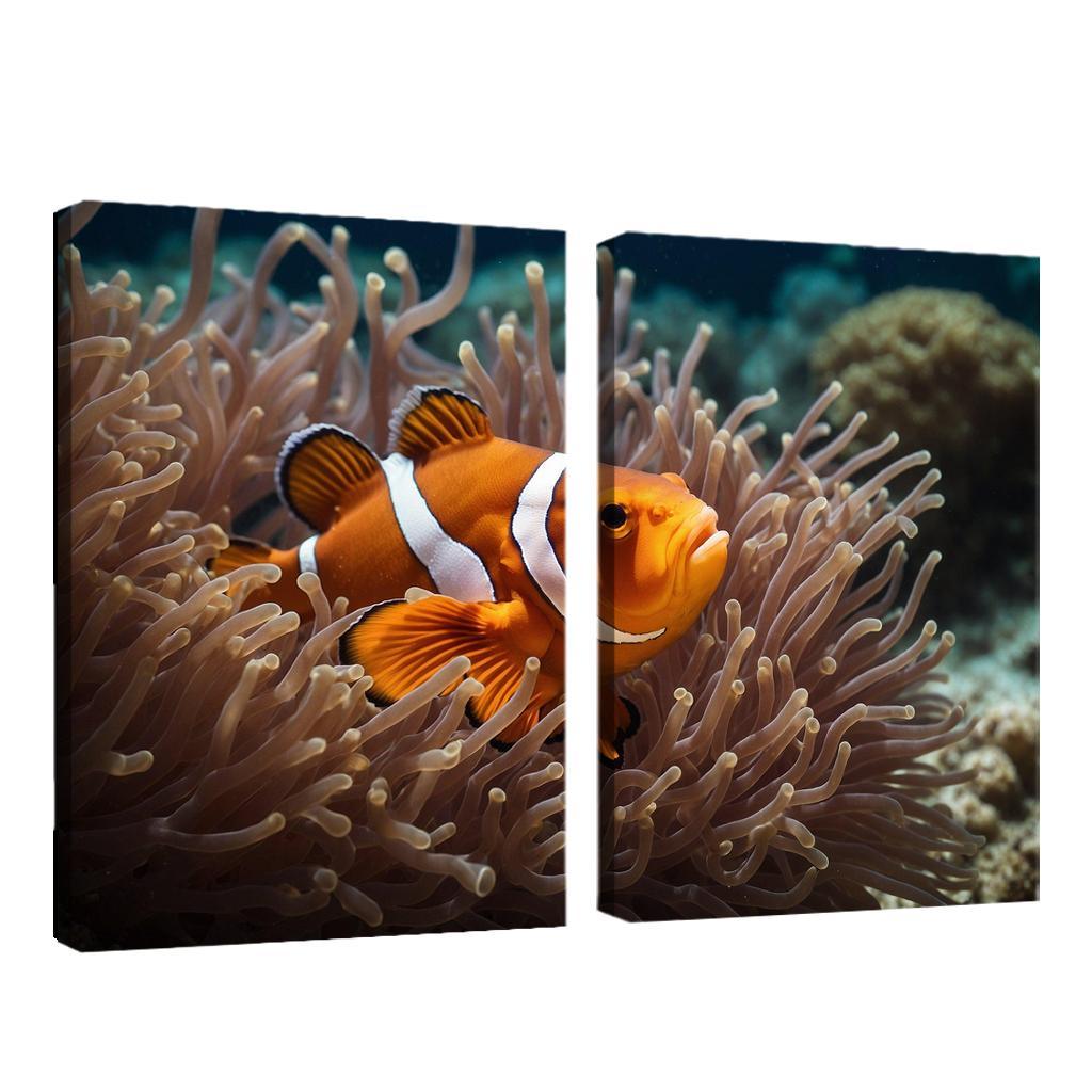 The Colorful Clownfish A Reef Icon Framed Paintings