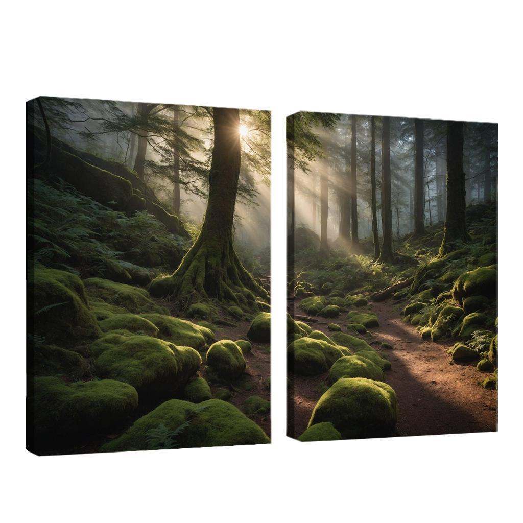 Ethereal Glow Of Misty Forest Trails Art Trends