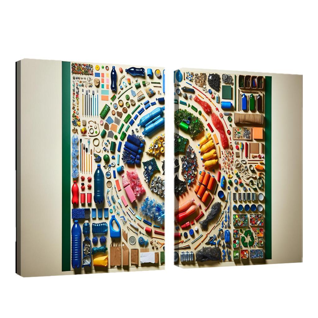 The Cycle Of Waste Advocating For A Circular Economy Multi-panel Paintings