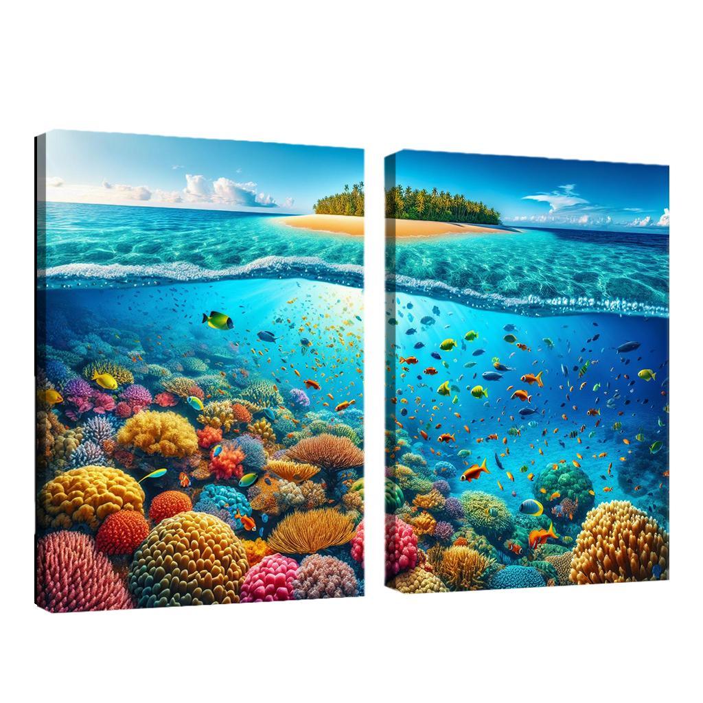 Coral Vista Underwater Wonderland Abstract Paintings Frame