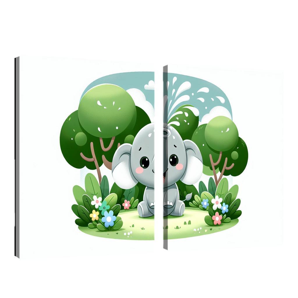 Exploring Elephants - Safari Adventures Framed Paintings
