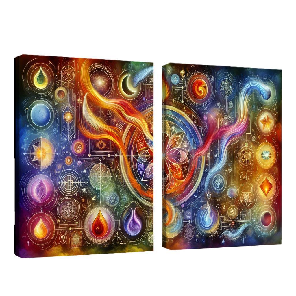 The Alchemy of Emotions 2 Piece HD Canvas Wall Art-Original Frame