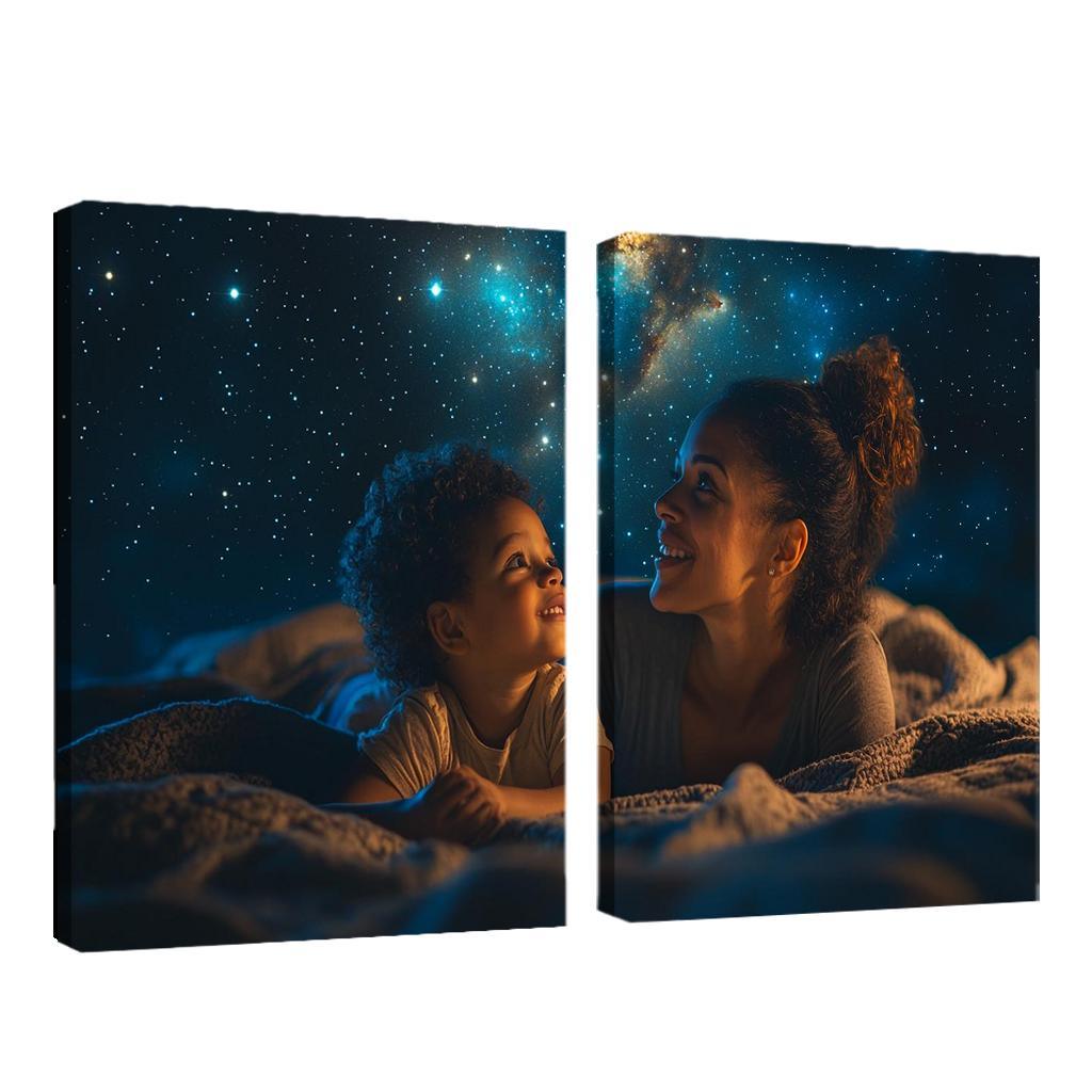 Stars In Her Eyes A Mothers Dreams For Her Children Canvas Paintings Frame