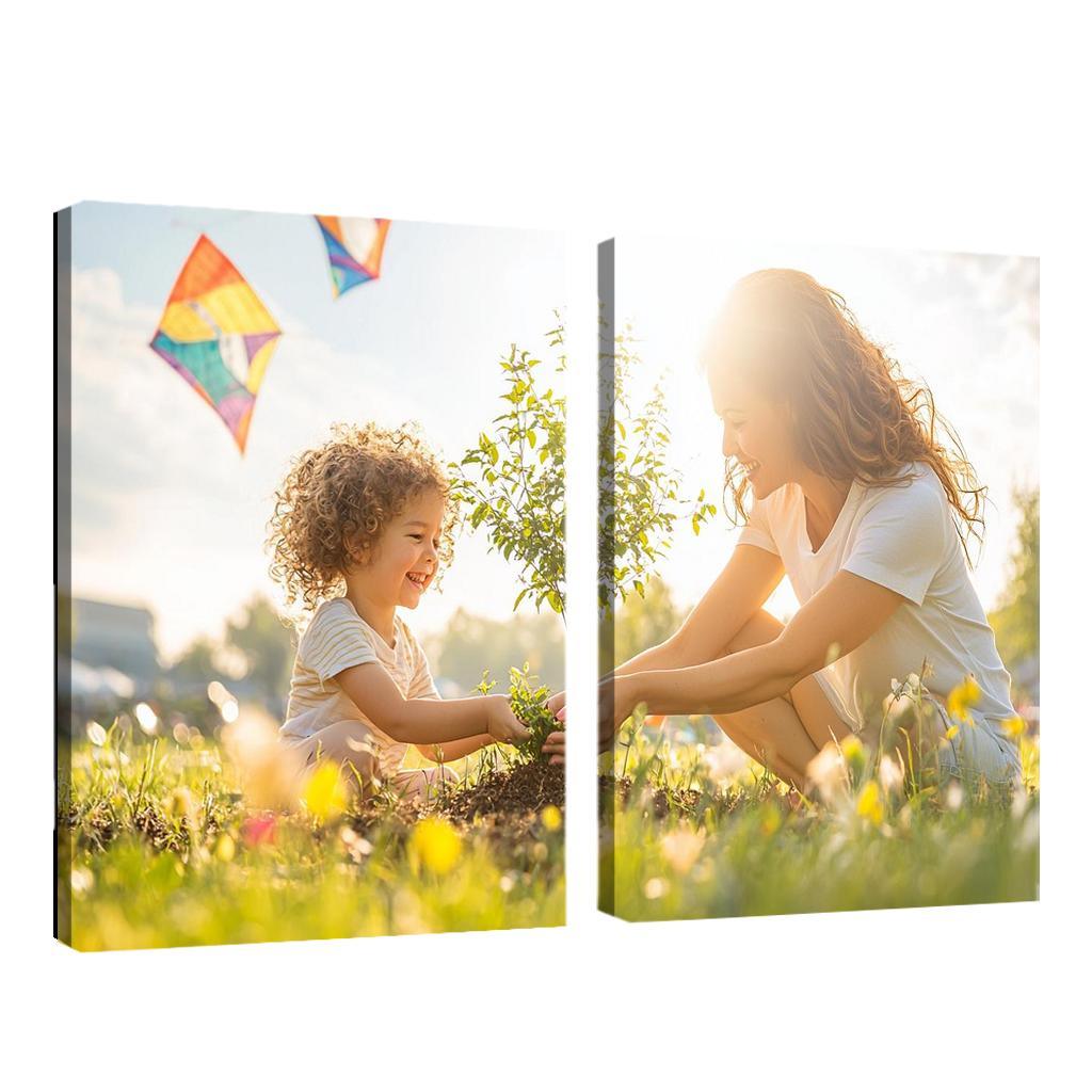 Chasing Dreams Together A Mother's Guidance Canvas Paintings Frame
