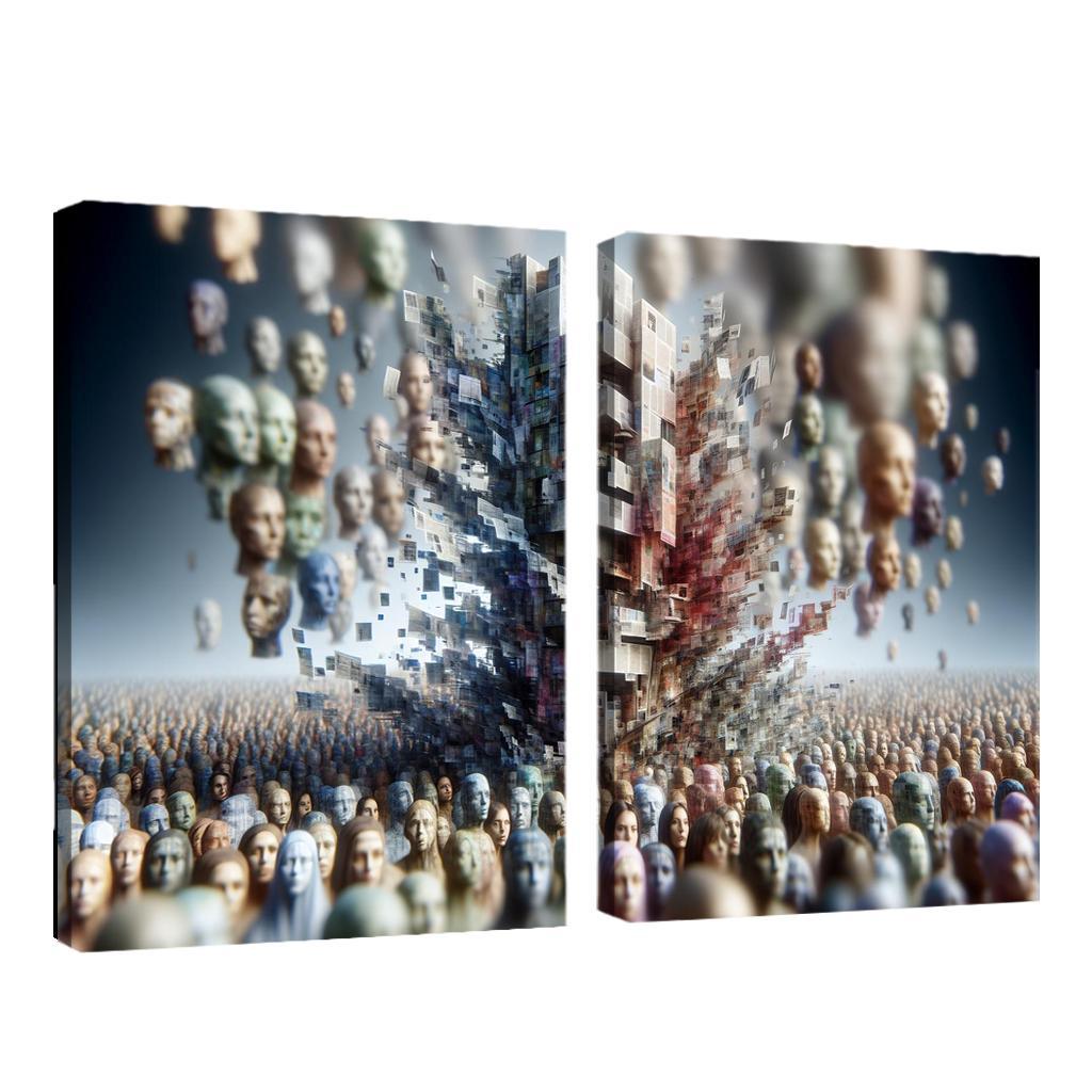 Erosion Of Trust The Crisis Of Misinformation Custom Paintings Frame