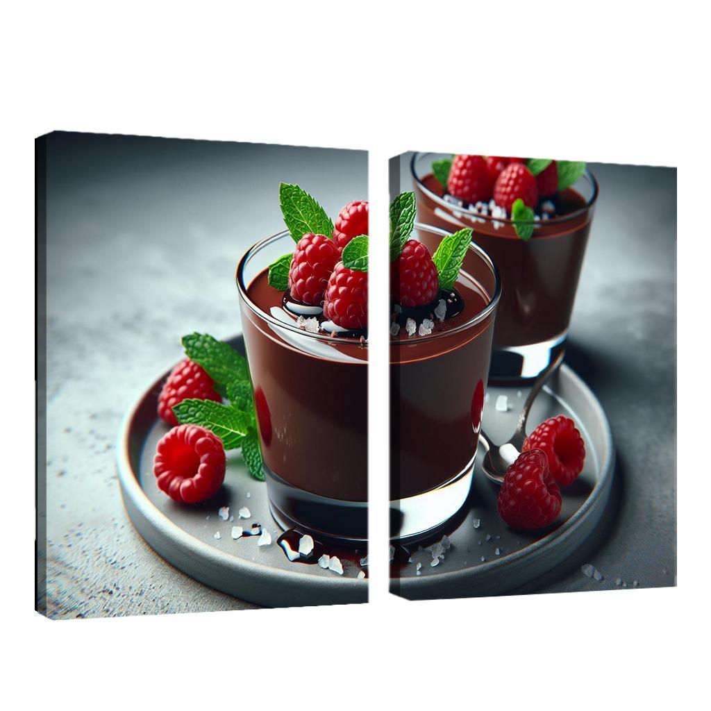 Chocolate Avocado Mousse 2 Piece HD Canvas Wall Art-Original Frame