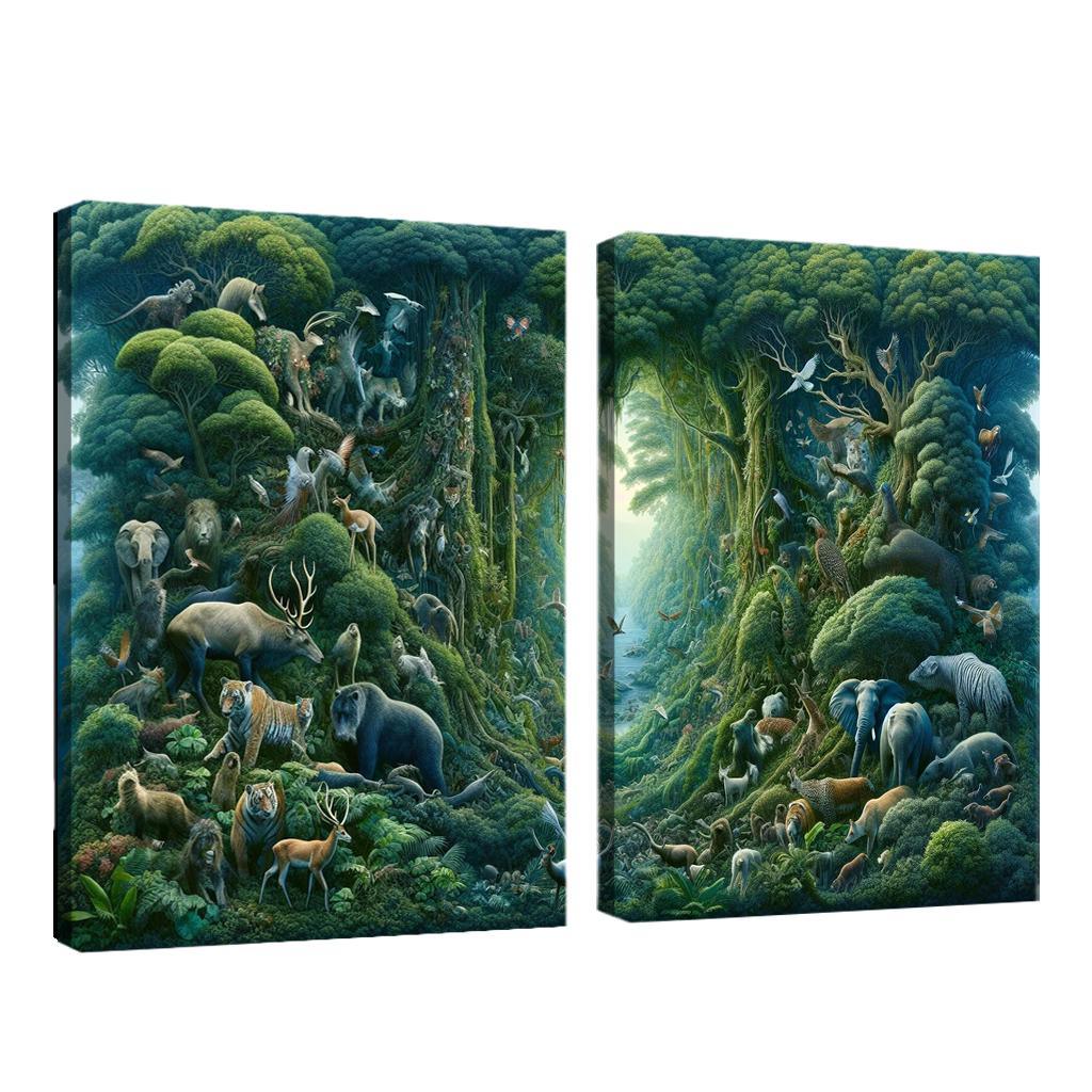 Nature's Call Advocating For Biodiversity Preservation Multi-panel Paintings