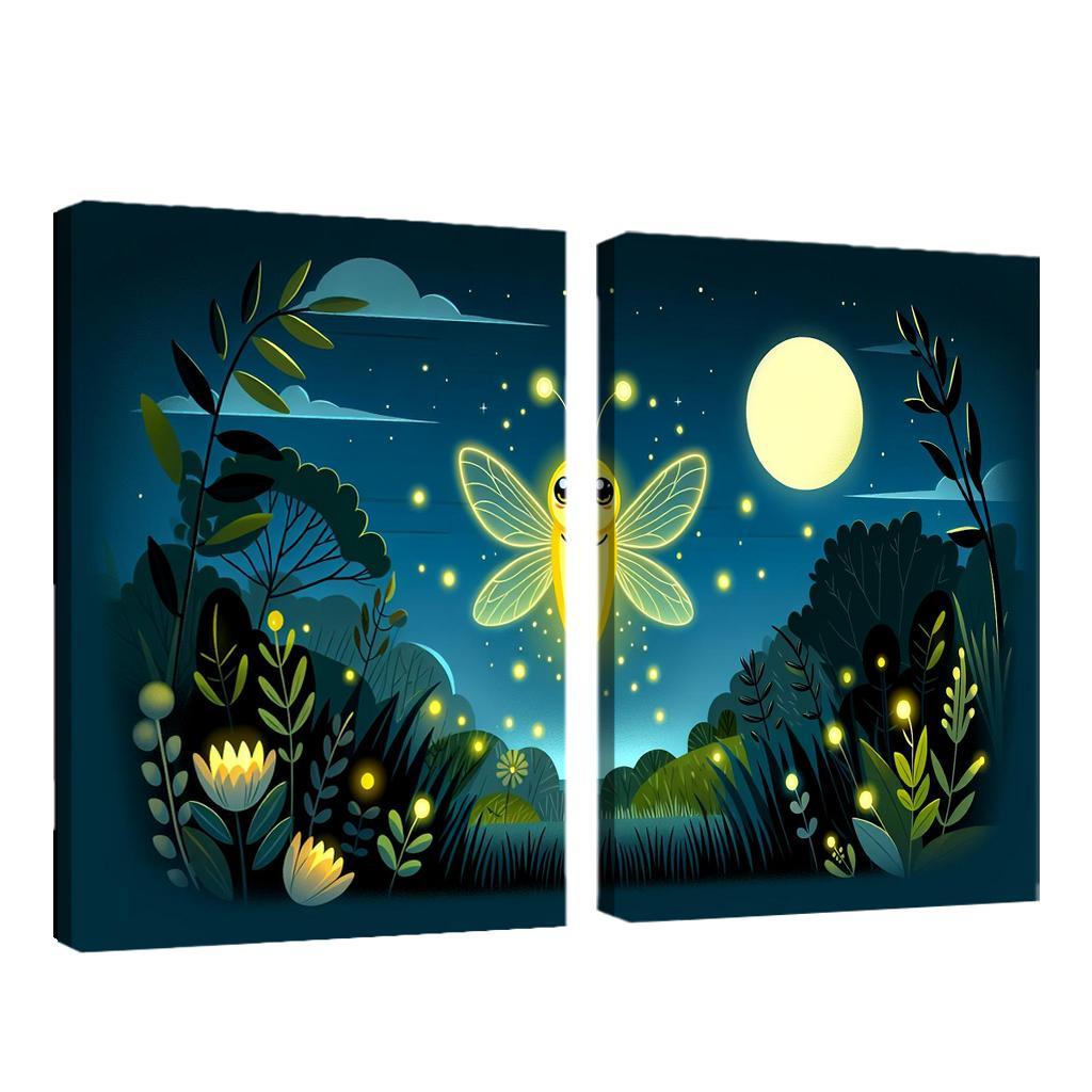 Glowing Firefly Modern Paintings Frame