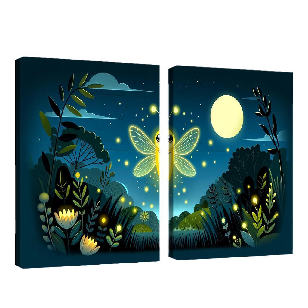 Glowing Firefly Modern Paintings Frame