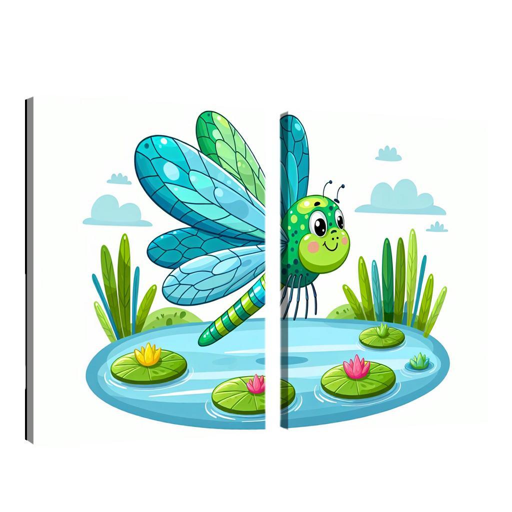 Daring Dragonfly Modern Paintings Frame