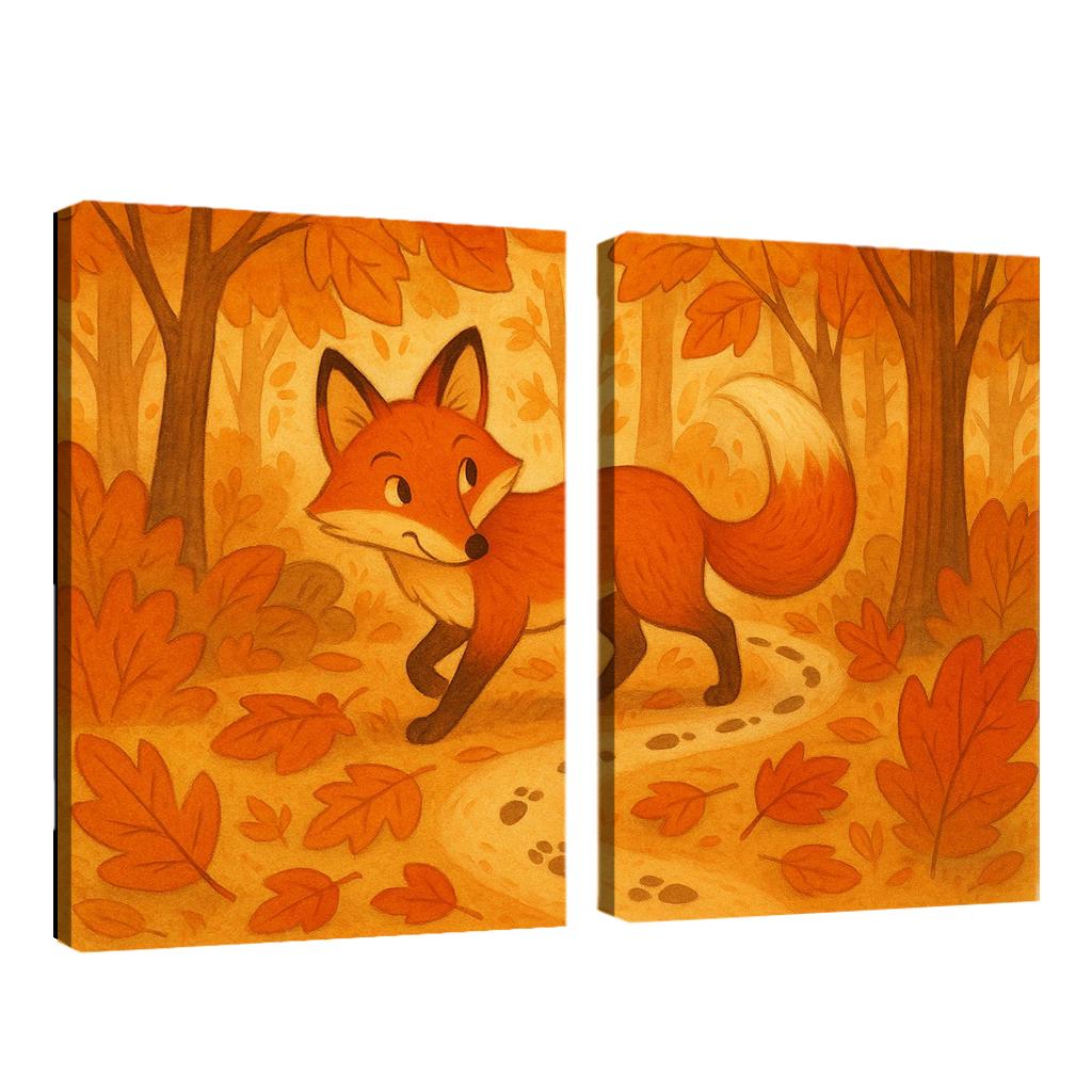 Forest Fox Trail Premium Artwork Frames