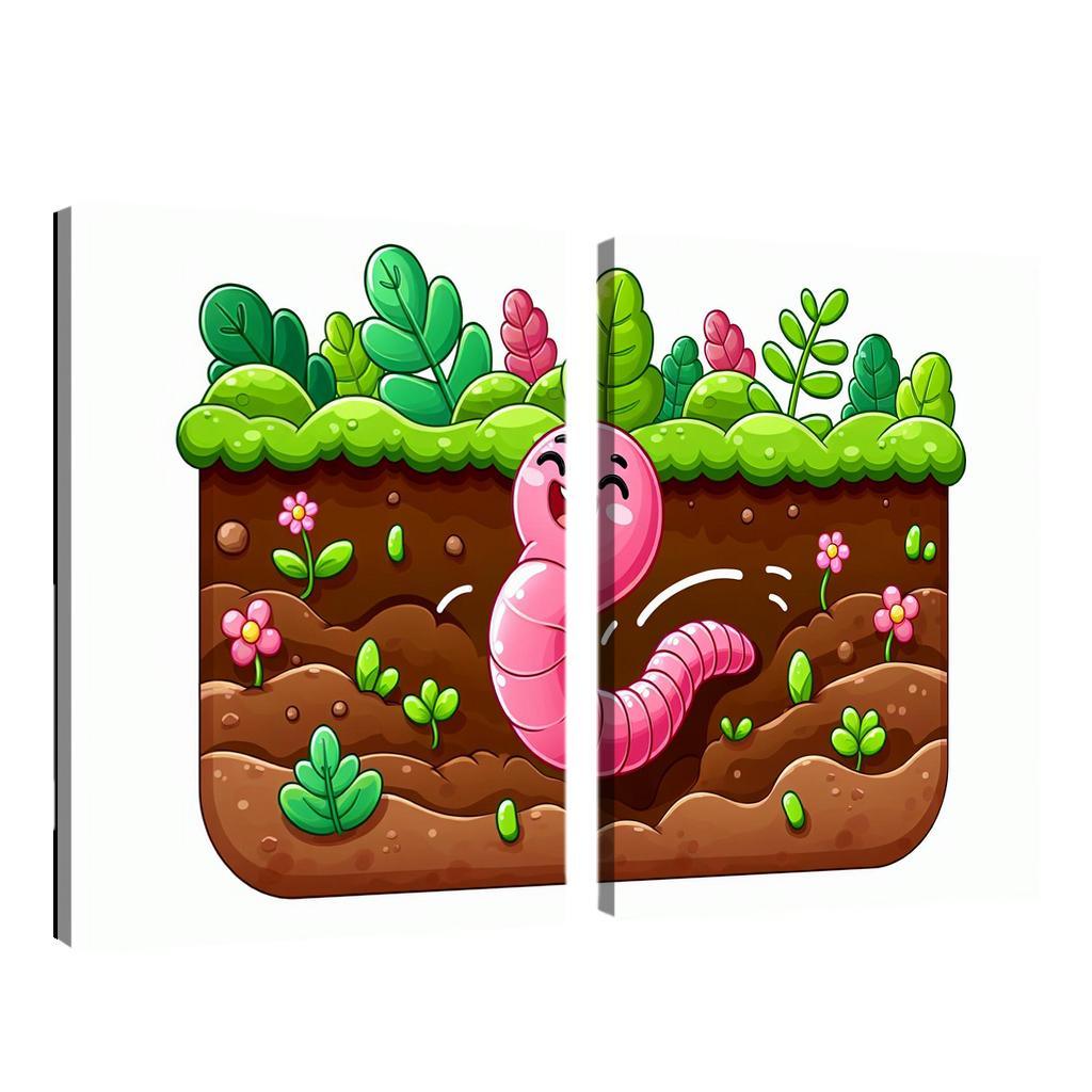 Wiggly Worm Modern Paintings Frame